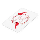 Peace on Earthクリスマス深紅色 マグネット (左側)