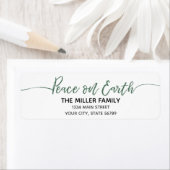 Peace on Earthグリーンスクリプト ラベル (インサイチュ)