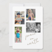 Peace on Earthコラージュ写真IIフラットホリデーカード シーズンカード (正面)