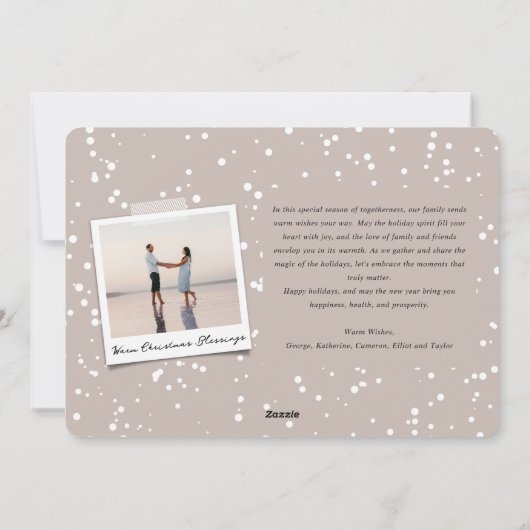 Peace On Earthスクリプト宗教的なクリスマスフォト シーズンカード (裏面)