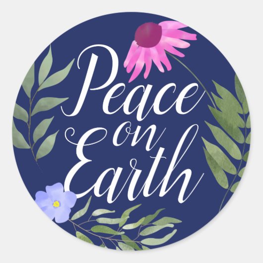 Peace on Earthスタンプ ラウンドシール (正面)