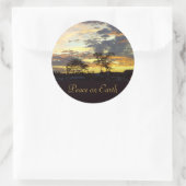 Peace on Earthステッカーby RoseWrites ラウンドシール (バッグ)