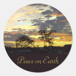 Peace on Earthステッカーby RoseWrites ラウンドシール