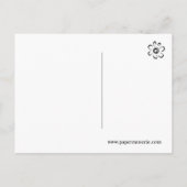 Peace on Earthタイポグラフィ&赤オーナメント写真 ポストカード (裏面)