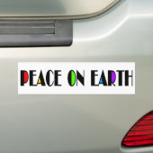 PEACE ON EARTHバンパーステッカー バンパーステッカー (車上)