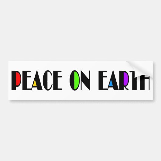 PEACE ON EARTHバンパーステッカー バンパーステッカー (正面)
