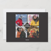 Peace on Earthフェスティバルおもしろいモダンクリスマスフォト シーズンカード (裏面)