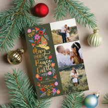 Peace on Earthフローラフォークアートグリーンフォト