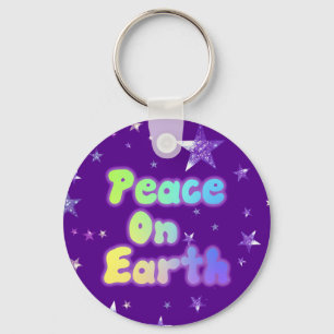 Peace On Earthボタン キーホルダー