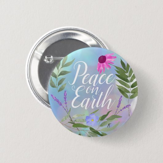 Peace on Earthボタン 缶バッジ (正面&裏面)