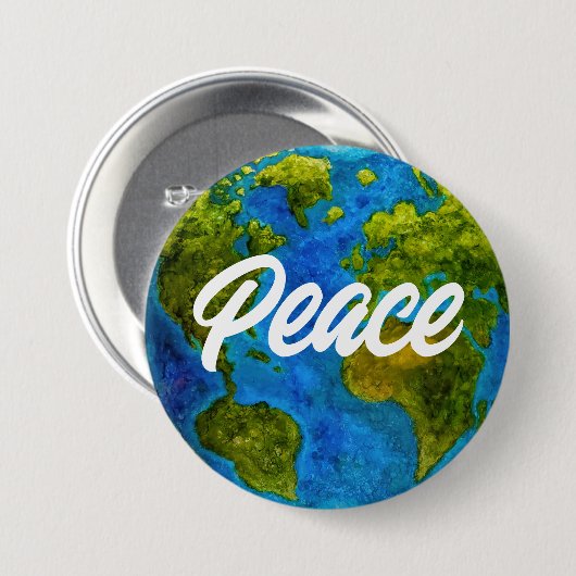 Peace on EARTHボタン 缶バッジ (正面&裏面)