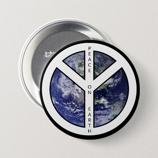 Peace on Earthボタン 缶バッジ (正面&裏面)