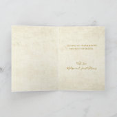 Peace On Earthヴィンテージエンジェル折り畳みグリーティングカード カード (内部)