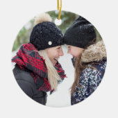 Peace on Earth両面ホリデーフォト セラミックオーナメント (正面)