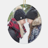 Peace on Earth両面ホリデーフォト セラミックオーナメント (左)