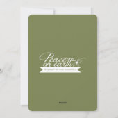 Peace on Earth写真カスタマイズクリスマス シーズンカード (裏面)