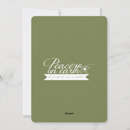 Peace on Earth写真カスタマイズクリスマス シーズンカード (裏面)