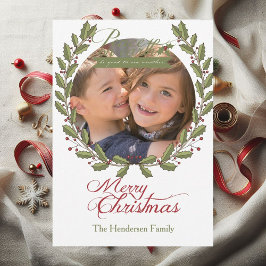 Peace on Earth写真カスタマイズクリスマス シーズンカード