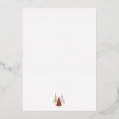 Peace On Earth写真クリスマスエレガント金ゴールドスクリプト 箔シーズンカード (裏面)