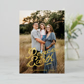 Peace on Earth写真クリスマスカード 箔シーズンカード (立ち正面)