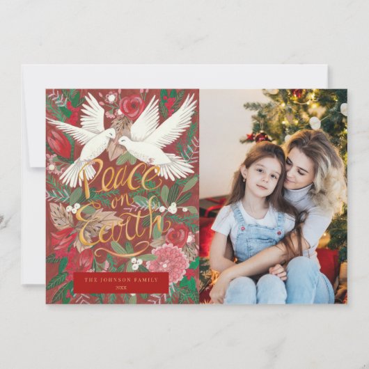 Peace On Earth写真クリスマス シーズンカード (正面)