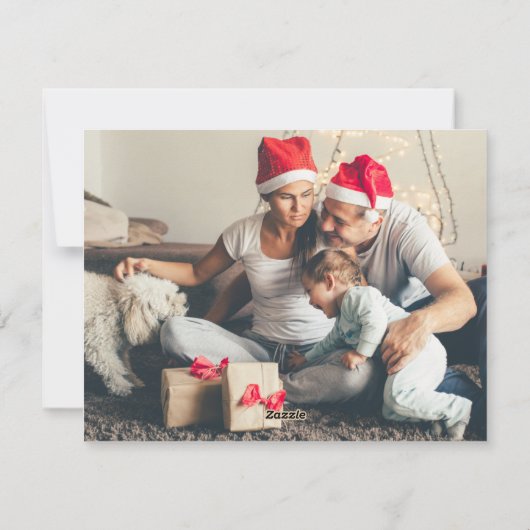 Peace on Earth家族写真クリスマスホリデー シーズンカード (裏面)