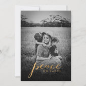 Peace on Earth家族写真クリスマス シーズンカード (正面)