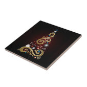 Peace on Earth引用文と金ゴールドクリスマスツリー タイル (側面)