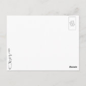 Peace on Earth引用文と金ゴールドクリスマスツリー ポストカード (裏面)