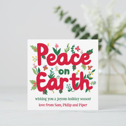 PEACE ON EARTH手描きカスタム写真 シーズンカード (スタンド正面)