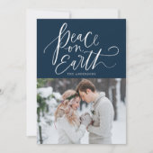 Peace On Earth手書き文字海軍写真 シーズンカード (正面)
