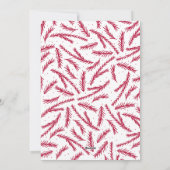 Peace On Earth手書き文字赤い写真 シーズンカード (裏面)