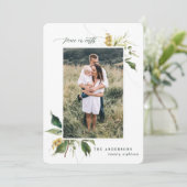 Peace on earth絵を描フローラphoto holiday card シーズンカード (スタンド正面)