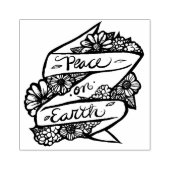 Peace on Earth自然愛好家の花 ラバースタンプ (インプリント)
