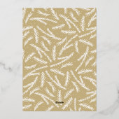 Peace On Earth金ゴールドのスクリプト写真 箔シーズンカード (裏面)