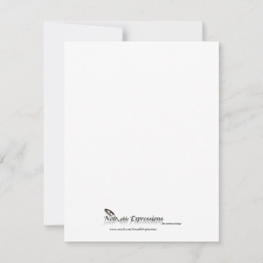 Peace on Earth金ゴールドフローラタイル 招待状 (裏面)