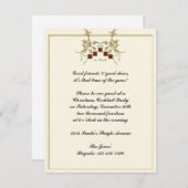 Peace on Earth金ゴールドフローラタイル 招待状 (正面/裏面)