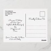 Peace on Earth金ゴールド鳩クリスマス 箔シーズンポストカード (裏面)