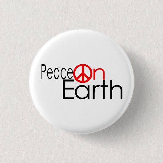 Peace on Earth – 四角ボタン 缶バッジ (正面)
