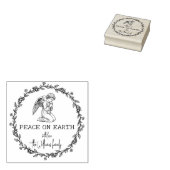 PEACE ON EARTH 天使の祈り キリスト教 クリスマス ラバースタンプ (押印)