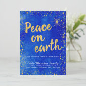 Peace On Earth 3フォトカスタムクリスマス シーズンカード (スタンド正面)