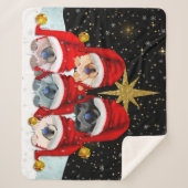 PEACE ON EARTH 5チョウSHERPA毛布 シェルパブランケット (正面)