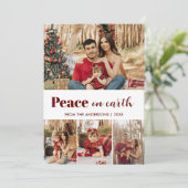 Peace on Earth 5家族写真クリスマスシンプル2018 シーズンカード (スタンド正面)