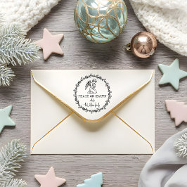 PEACE ON EARTH Angel in Christian Christmas祈りの言葉 セルフインキングスタンプ