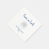 Peace on Earth Beach Sand Dollar Christmas Party スタンダードカクテルナプキン (角)