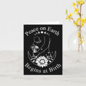 Peace On Earth Begins At Birth Doula Midwife  カード (黄色い花)