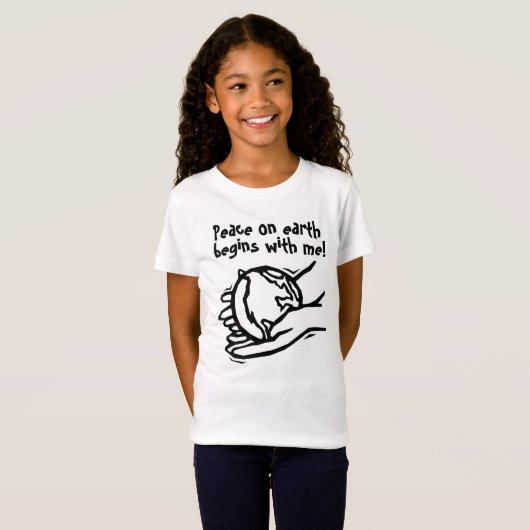 Peace on earth begins with me!  tシャツ (正面フル)