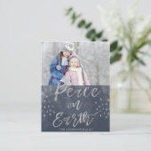 Peace on Earth Blue and Silver Waterカラー写真 ポストカード (スタンド正面)