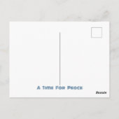 Peace On Earth Blue Greenパターン ポストカード (裏面)