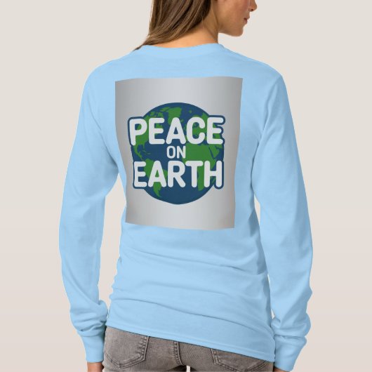 Peace On Earth Blue T-Shirt Tシャツ (裏面)